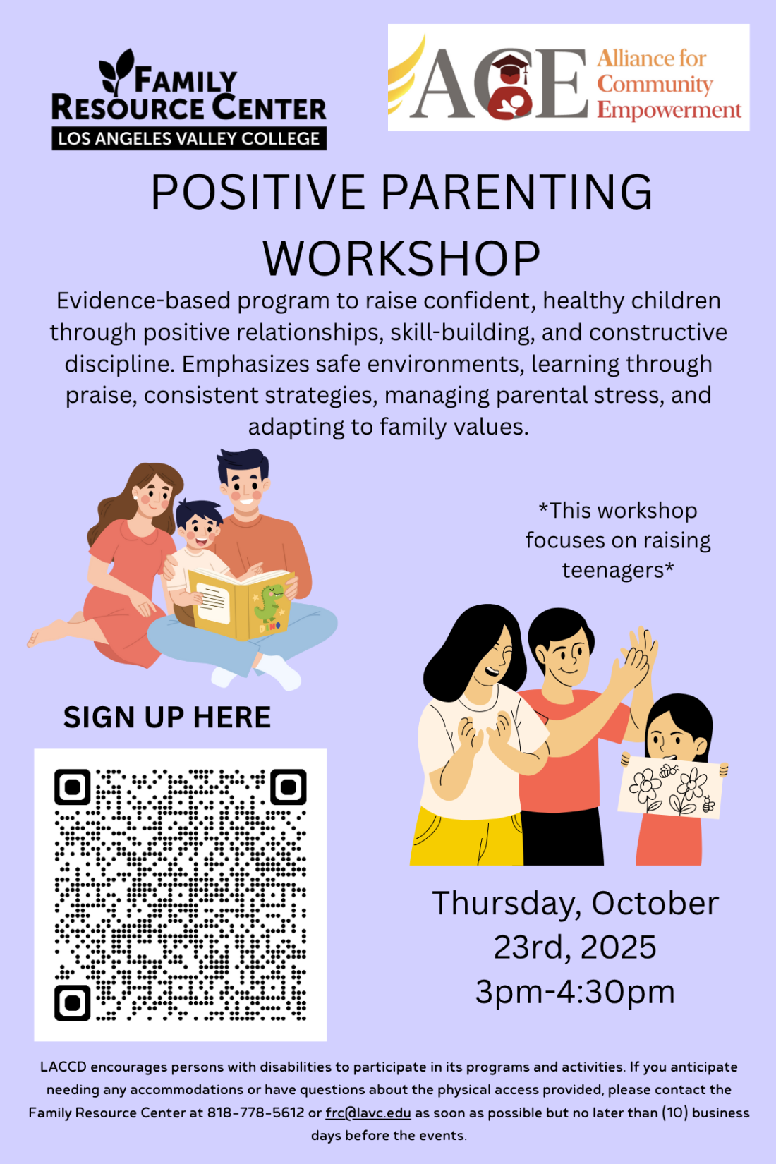 Positive Parenting Workshop flyer