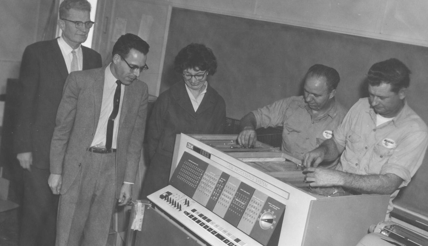 Installation of IBM 1620 Data Processing Machine